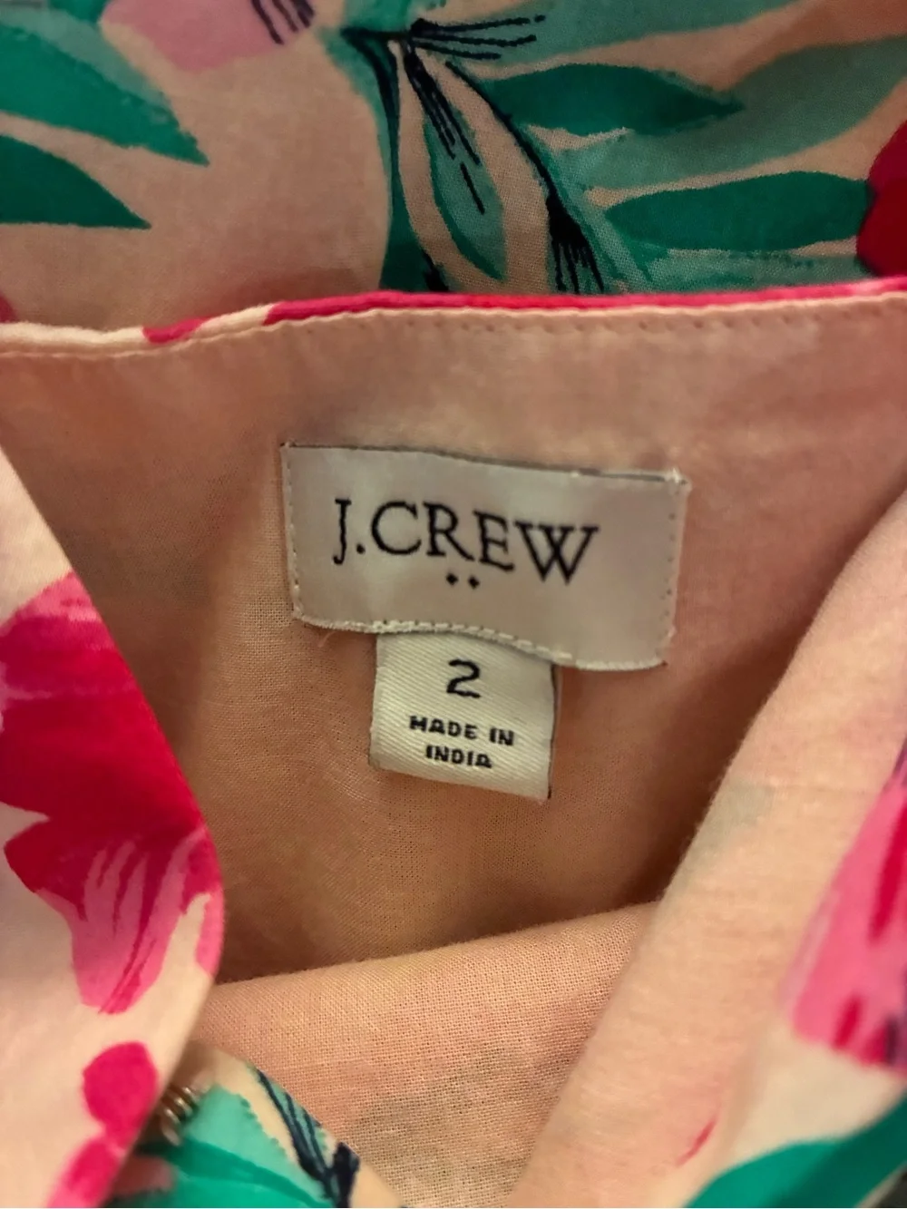 J.Crew Floral Wrap Sundress in Pink and Teal 100% cotton Size 2